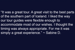 Sabine D Testimonial